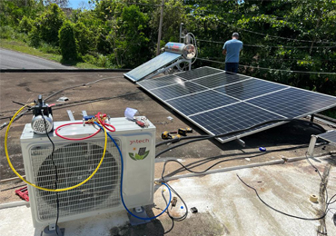 24000btu Solar & AC hybrid type solar air conditioner system in Puerto Rico 